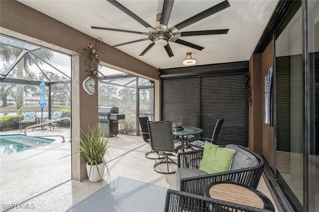 sunroom / solarium with plenty of natural light