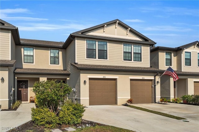 view of property with a garage