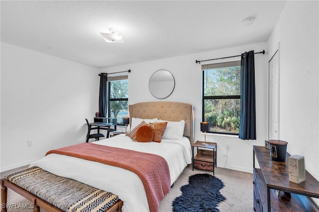 view of carpeted bedroom