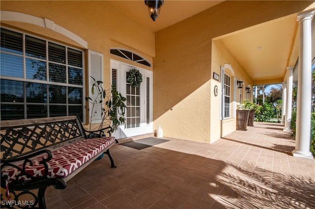 view of patio / terrace with a porch