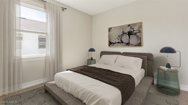 view of carpeted bedroom