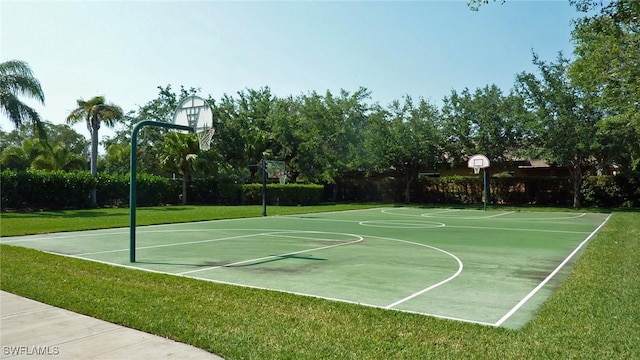 4908 Rustic Oaks Cir, Naples, FL 34105 - view of sport court with community basketball court and a lawn