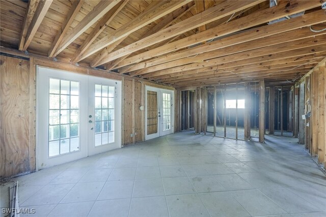 misc room featuring french doors