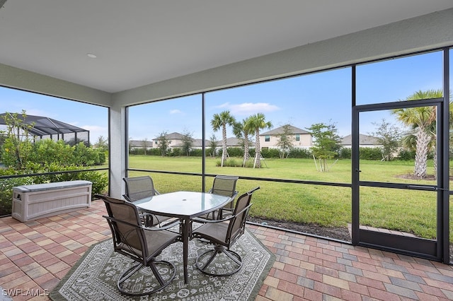 view of sunroom / solarium