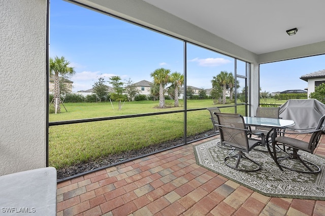 view of sunroom / solarium