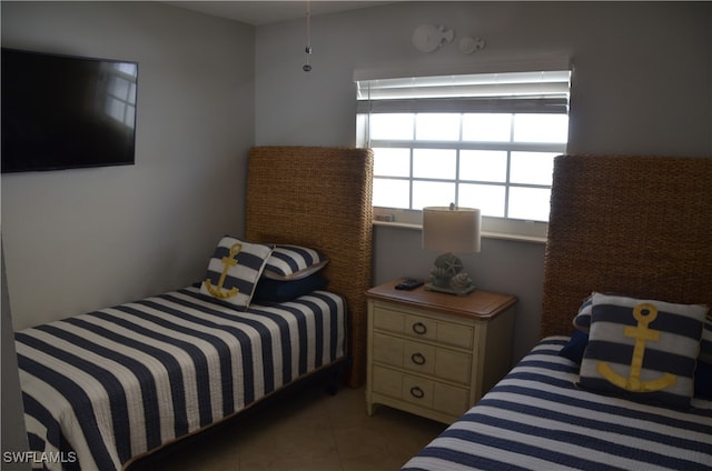 view of tiled bedroom