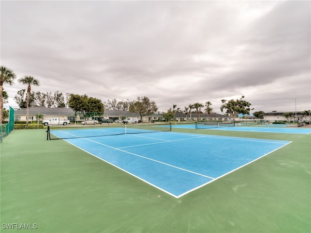 view of tennis court