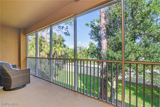 sunroom with a healthy amount of sunlight