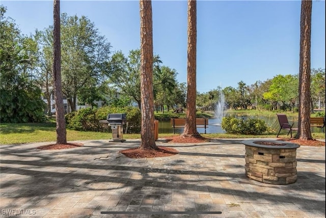 view of home's community featuring a water view