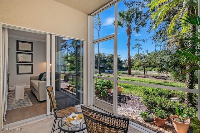 view of sunroom / solarium