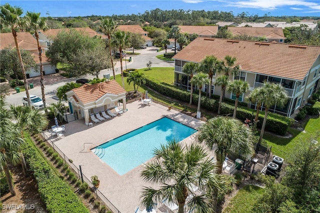 view of pool with a patio area