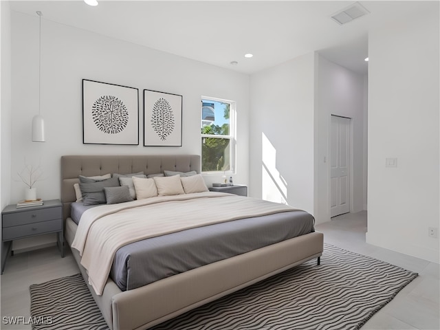 view of tiled bedroom