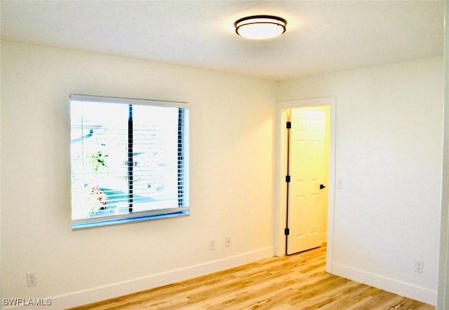 empty room featuring light hardwood / wood-style flooring