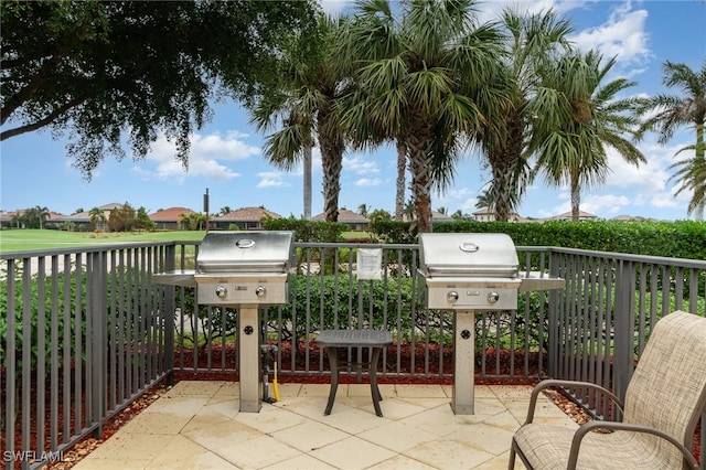 balcony featuring grilling area