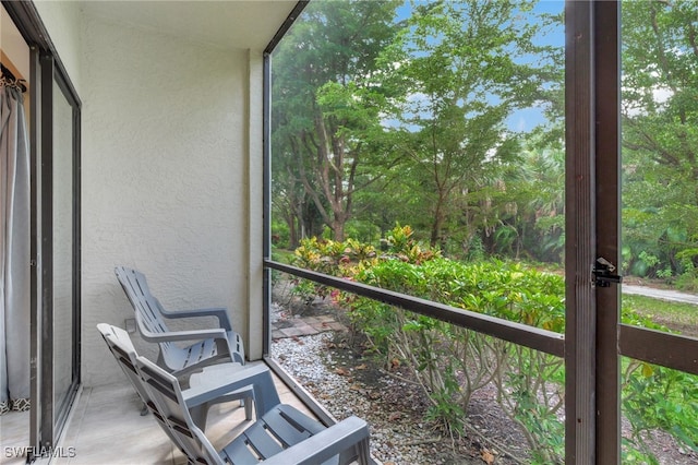 view of sunroom