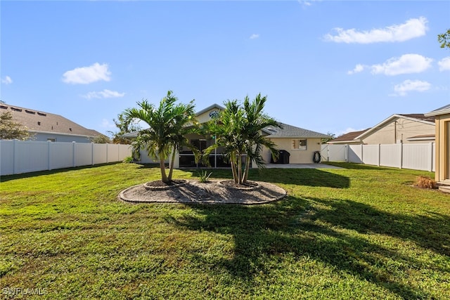 view of yard with a patio area