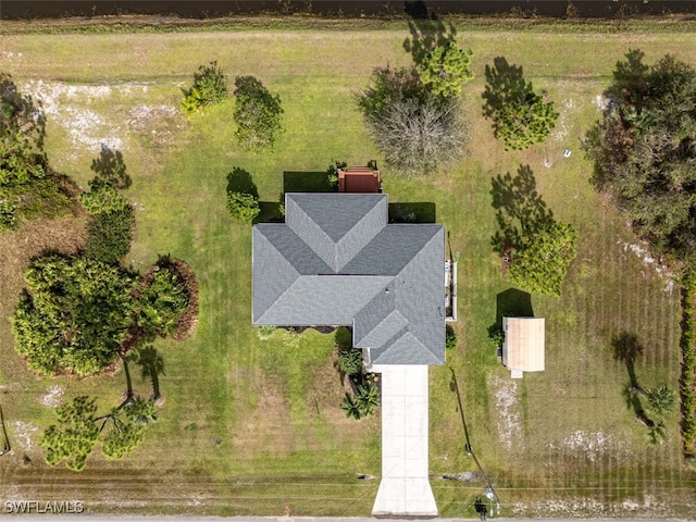 bird's eye view featuring a rural view