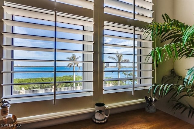 room details with a water view