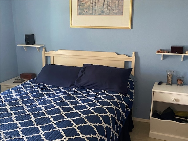 view of carpeted bedroom