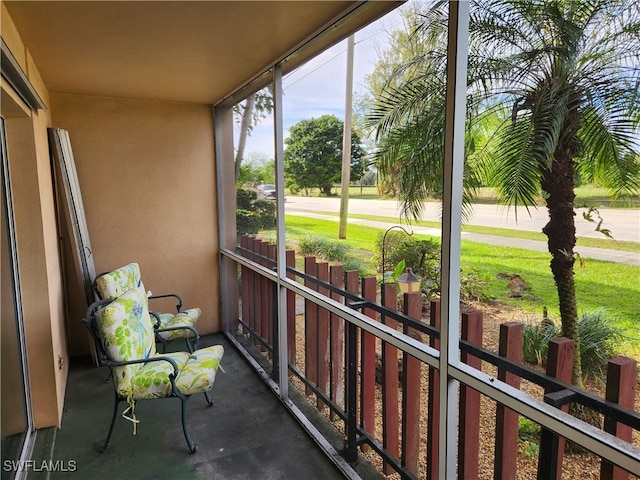 view of sunroom