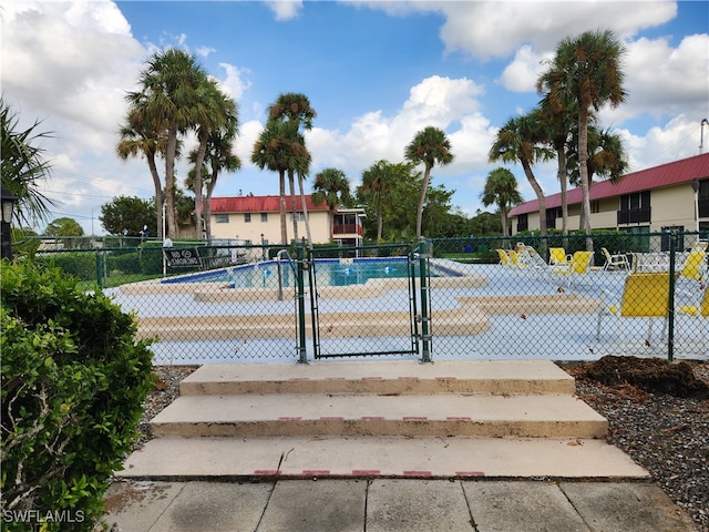 view of pool