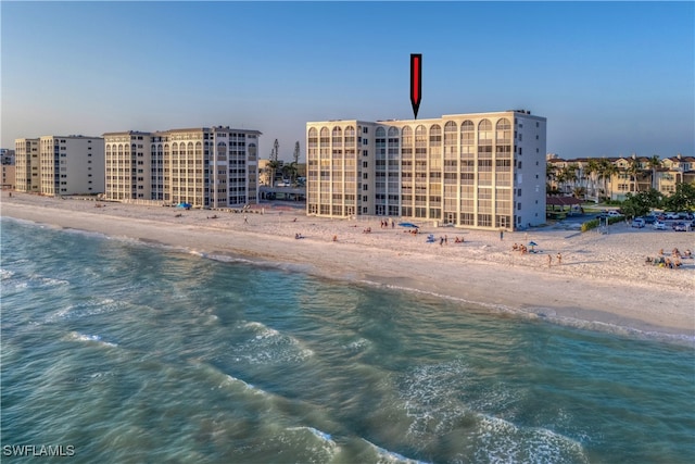 water view featuring a beach view