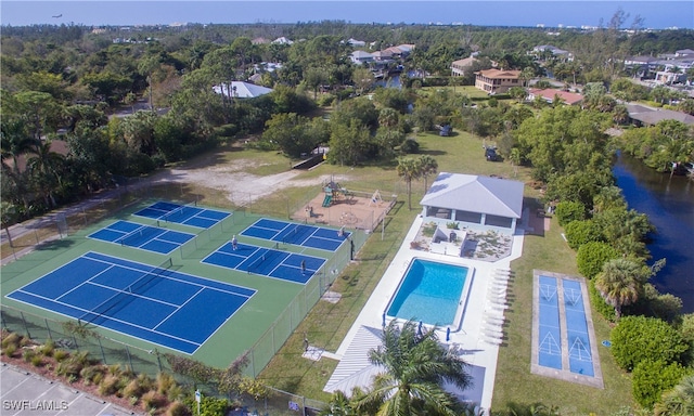 birds eye view of property