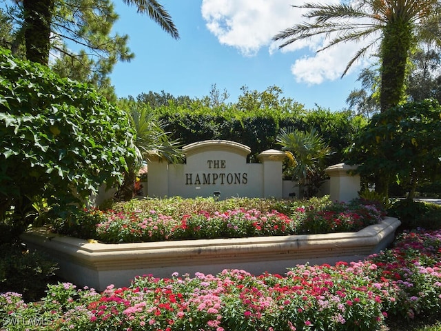 view of community sign