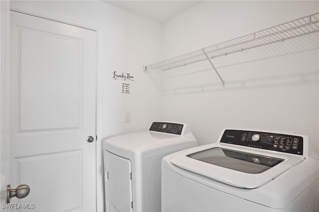 laundry room featuring washer and dryer