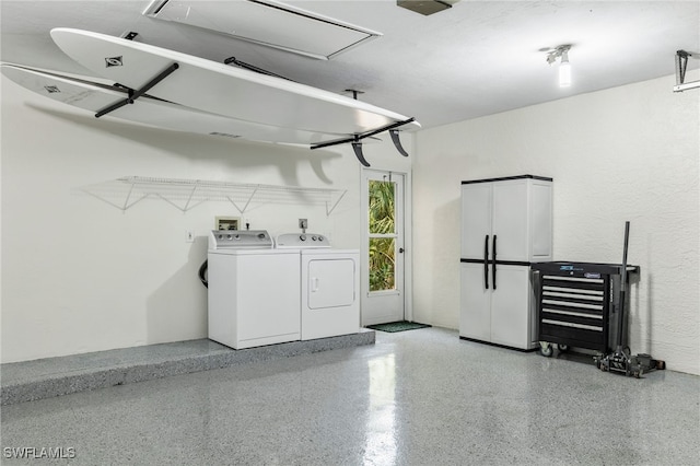 laundry area featuring independent washer and dryer