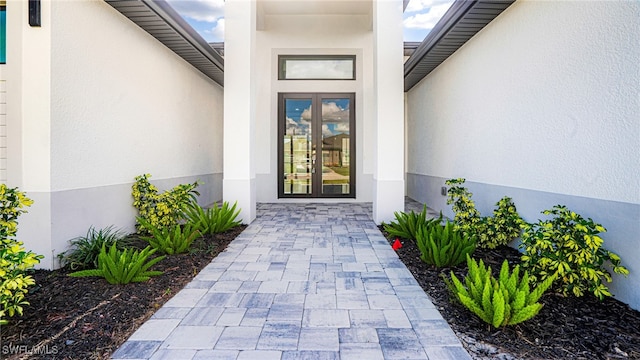 entrance to property with french doors