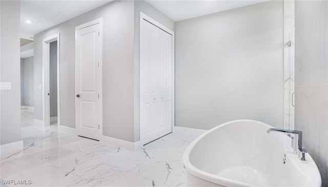 bathroom with a bathing tub