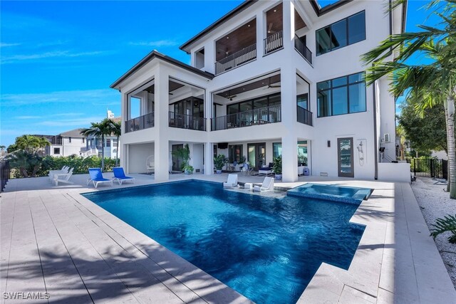 view of pool featuring a patio area