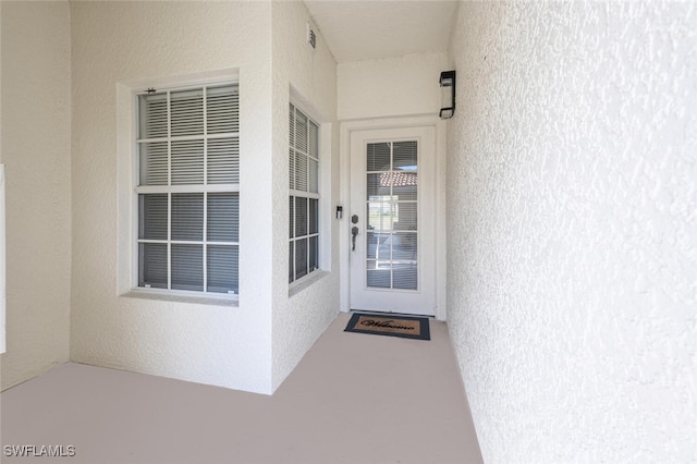 view of doorway to property