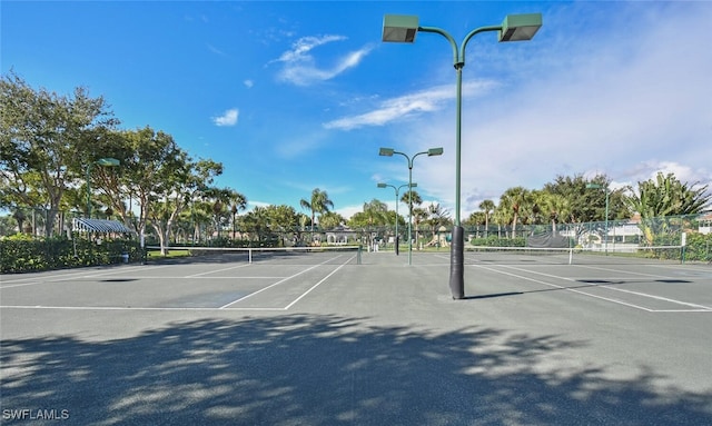 view of tennis court