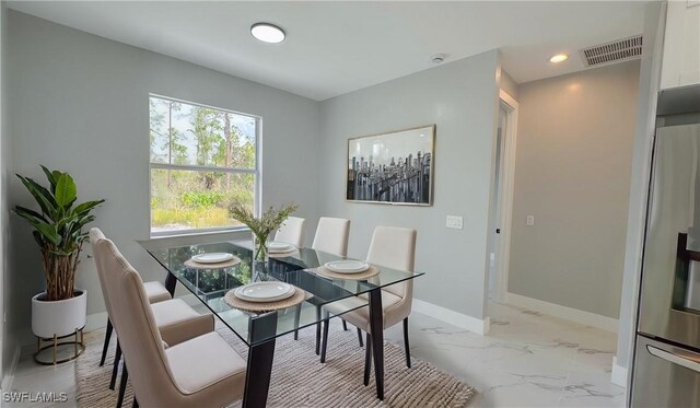 view of dining area