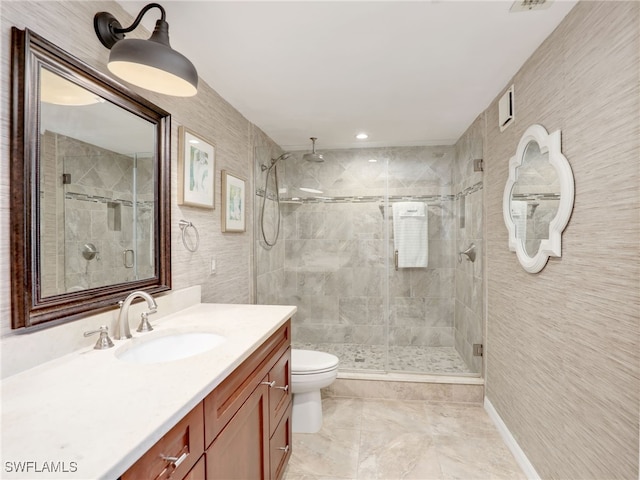 1925 Clifford St Unit 1202, Fort Myers, FL 33901 - full bathroom with vanity, a stall shower, and toilet