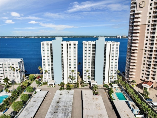 1925 Clifford St Unit 1202, Fort Myers, FL 33901 - view of urban area featuring a pool, a nearby body of water, and apartment complex / building