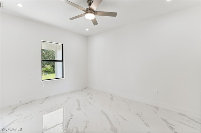 empty room with ceiling fan