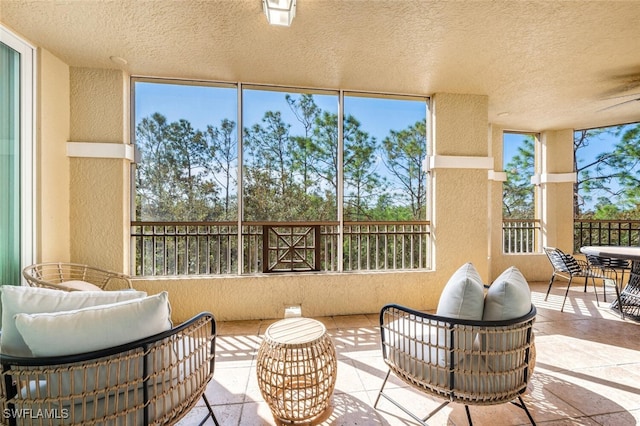 view of sunroom