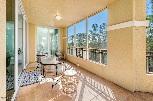 view of sunroom