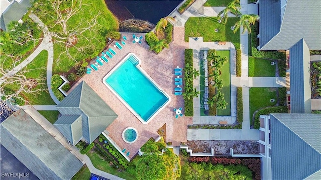 birds eye view of property