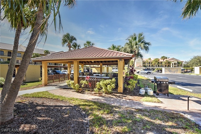 view of home's community with a gazebo