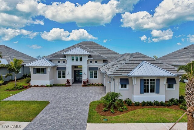 view of front of house with a front yard