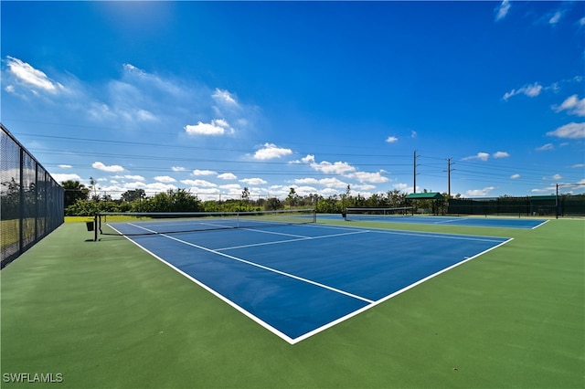 view of tennis court