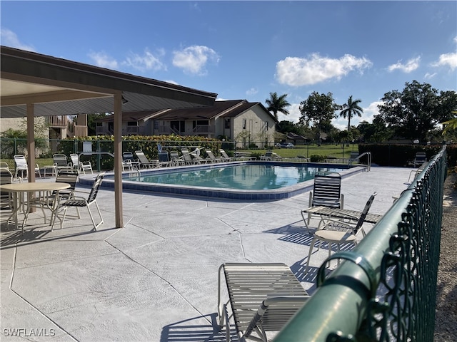 view of pool with a patio area