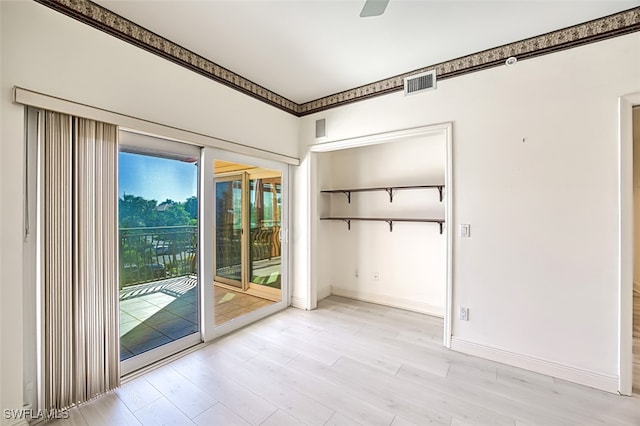 entryway with light hardwood / wood-style flooring