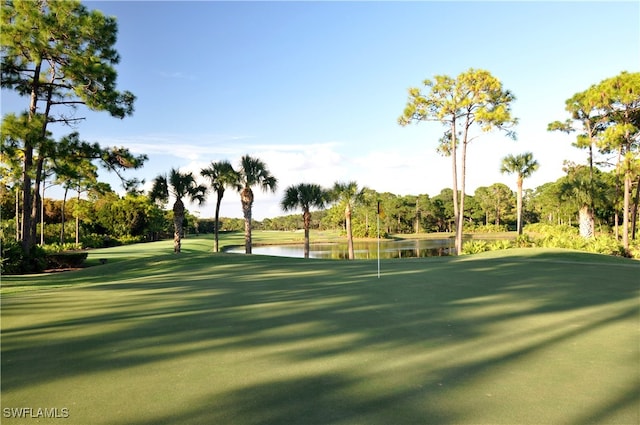 view of property's community with a water view