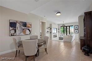 view of dining area