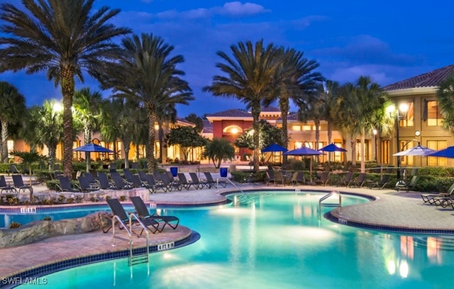 view of pool with a patio